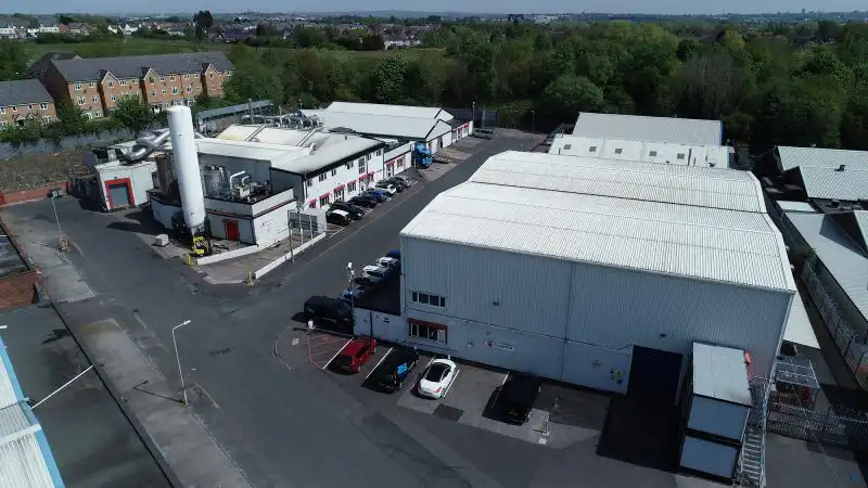 Aerial Location photography at a factory