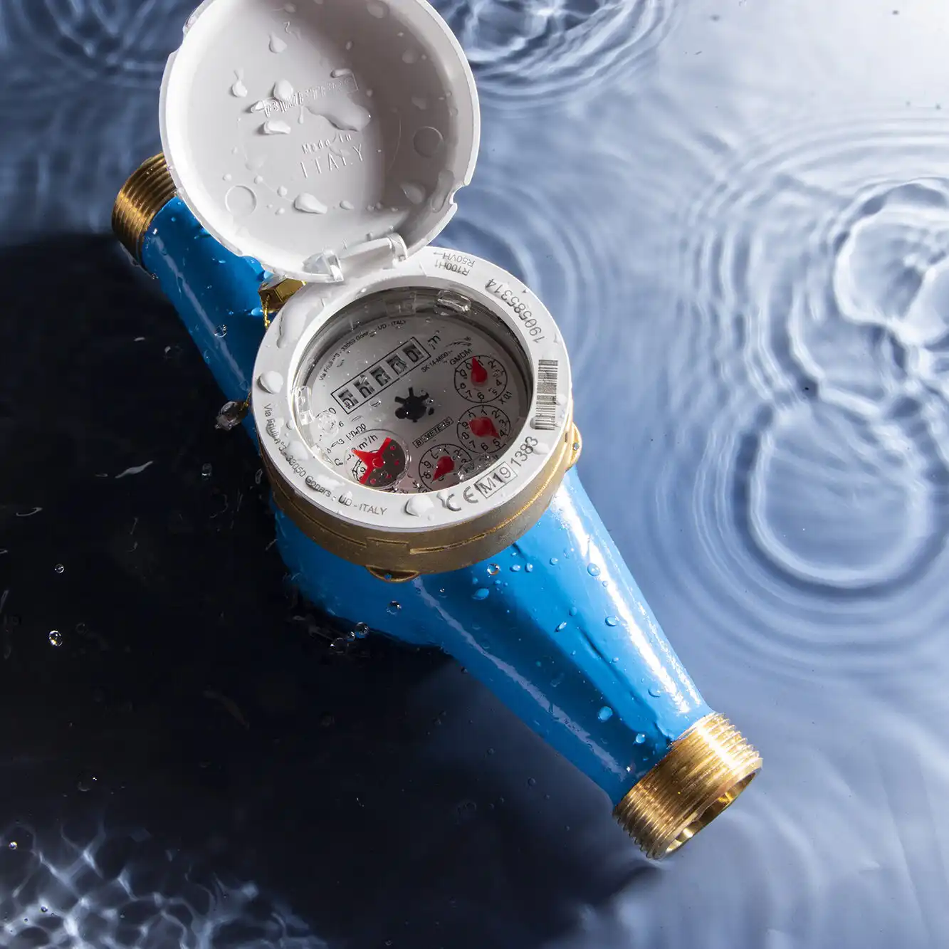 Product photography of a water meter